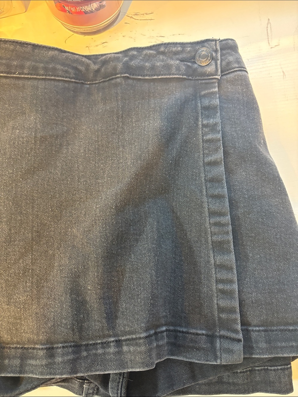 Denim Mini Skirt in black